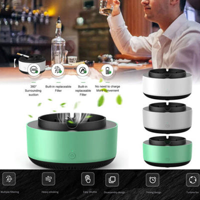 Smoke Removal Air Purification Ashtray Anion Purification Practical Automatic Purifier Ashtra price unber$40y Portable Gadgets For Car Ashtray
