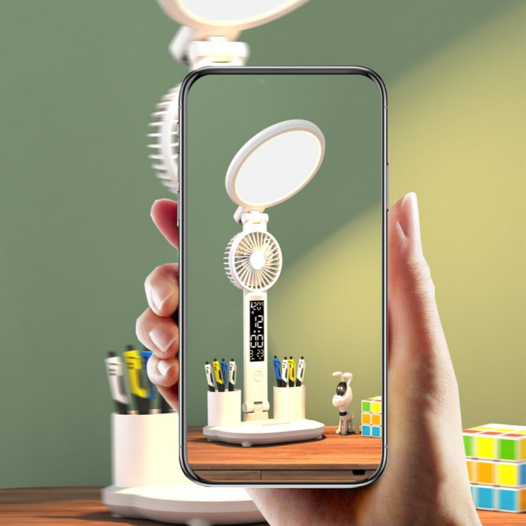 LED Clock Dimmable Desk Lamp