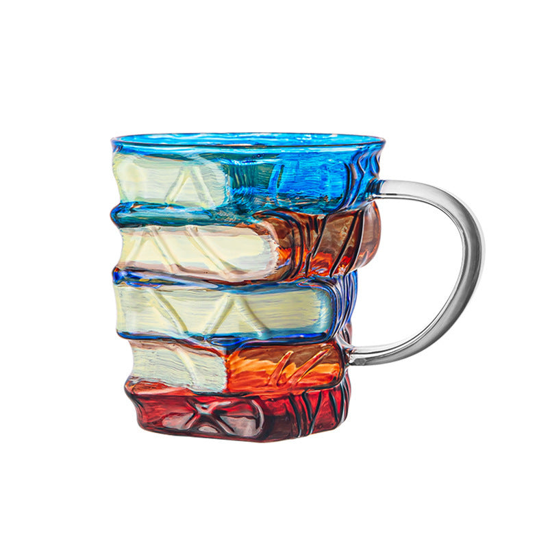 Novelty Book Design Glass Coffee Mug