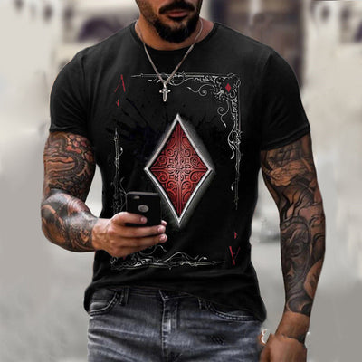 Men’s Playing Card Print T-Shirt