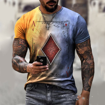 Men’s Playing Card Print T-Shirt