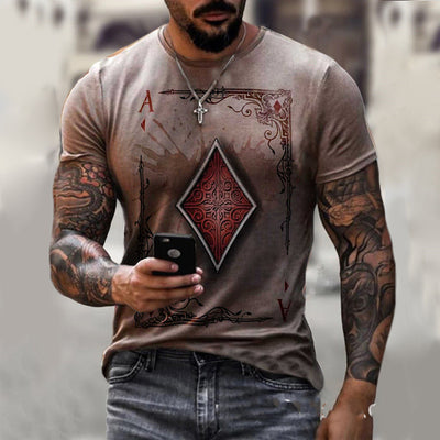 Men’s Playing Card Print T-Shirt