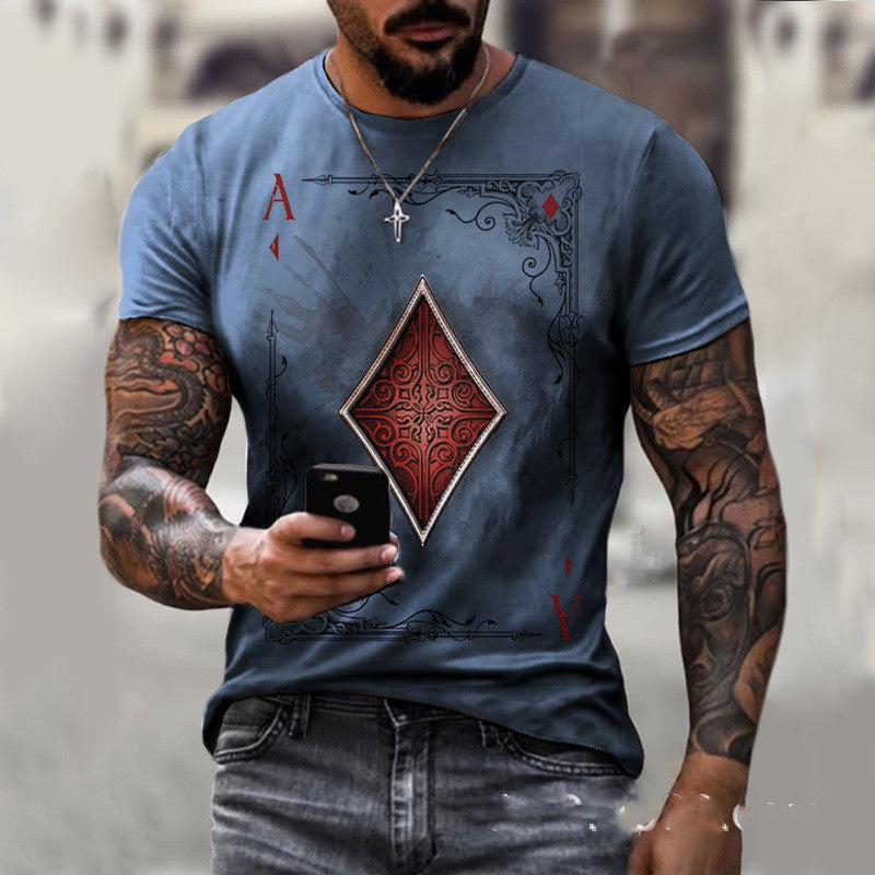 Men’s Playing Card Print T-Shirt