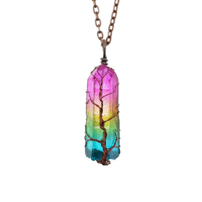 Tree of Life Crystal Pendant Necklace