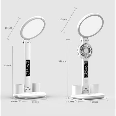 LED Clock Dimmable Desk Lamp