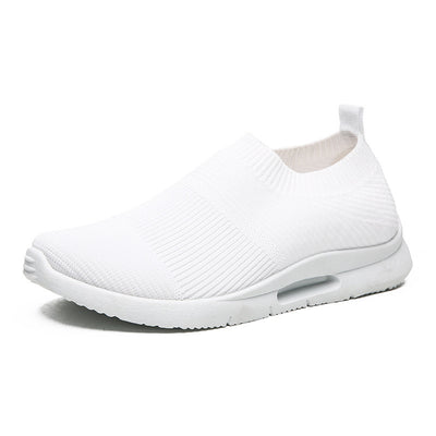 Flying Knit Sneakers Men's Mesh White Shoes Black Casual Sneakers under$30