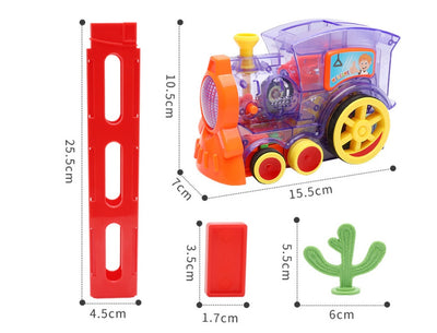 Automatic Domino Train Toy for Kids