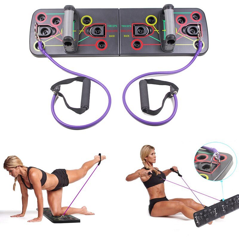 9 in 1 Push Up Board with Multifunction Body Building Fitness Exercise Tools Men Women Push - up Stands For GYM Body Training - Finesse for All:infoshopstore.fitnessforall.com.uk
