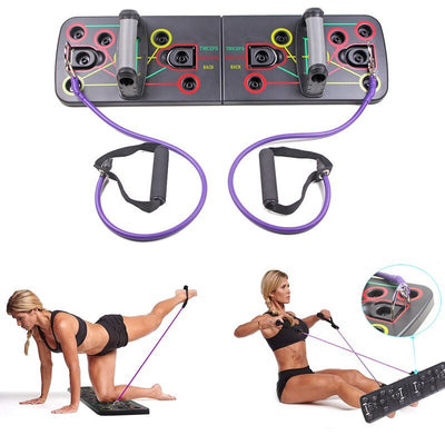 9 in 1 Push Up Board with Multifunction Body Building Fitness Exercise Tools Men Women Push - up Stands For GYM Body Training - Finesse for All:infoshopstore.fitnessforall.com.uk