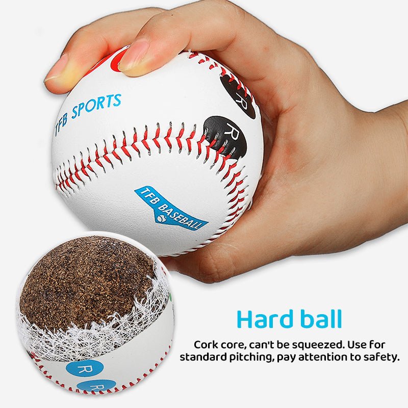 9 Inch Competition Training Baseball with Finger Placement Markers Games Practice Baseball Training Aid for Pitching - Finesse for All:infoshopstore.fitnessforall.com.uk