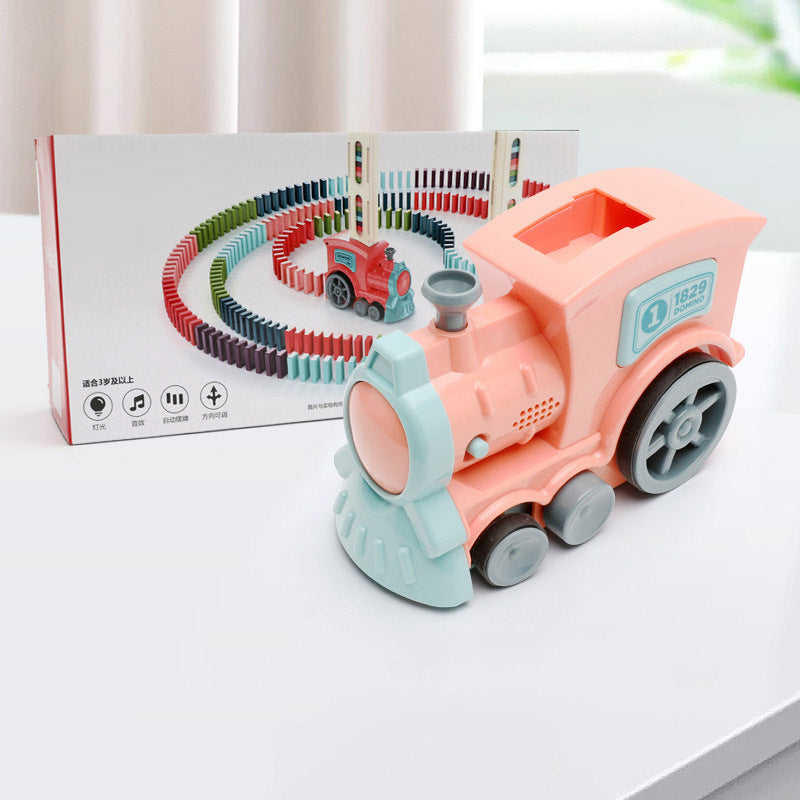 Automatic Domino Train Toy for Kids