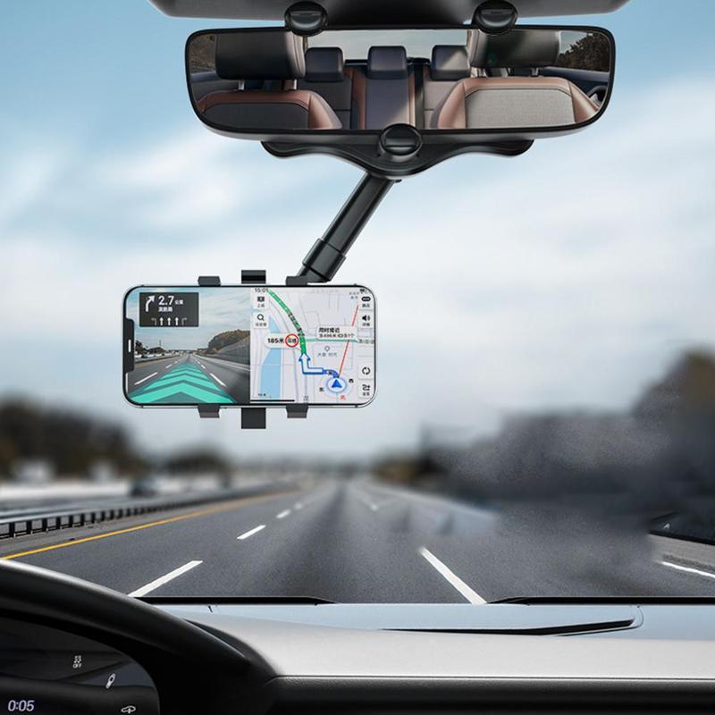 Rearview Mirror Phone Holder For Car Rotatable And Retractable Car Phone Holder Multifuncti under $50onal 360 Rear View Mirror Phone Holder Suitable For All Mobile Phones And All Car