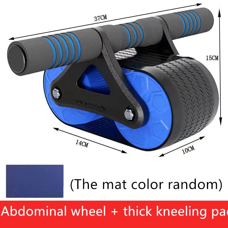 Double Wheel Abdominal Exerciser Women Men Automatic Rebound Ab Wheel Roller Waist Trainer Gym Sports Home Exercise Devices - Finesse for All:infoshopstore.fitnessforall.com.uk