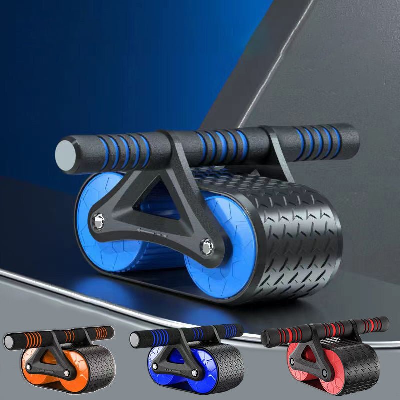 Double Wheel Abdominal Exerciser Women Men Automatic Rebound Ab Wheel Roller Waist Trainer Gym Sports Home Exercise Devices - Finesse for All:infoshopstore.fitnessforall.com.uk
