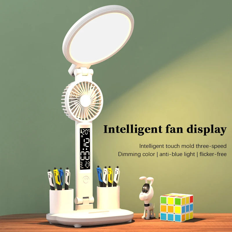 LED Clock Dimmable Desk Lamp