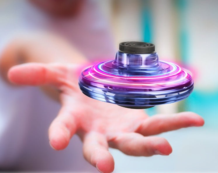 Mini Fingertip Gyro Interactive Decompression Toy Drone LED UFO Type Flying Helicopter Spinner Toy Kids - Finesse for All:infoshopstore.fitnessforall.com.uk