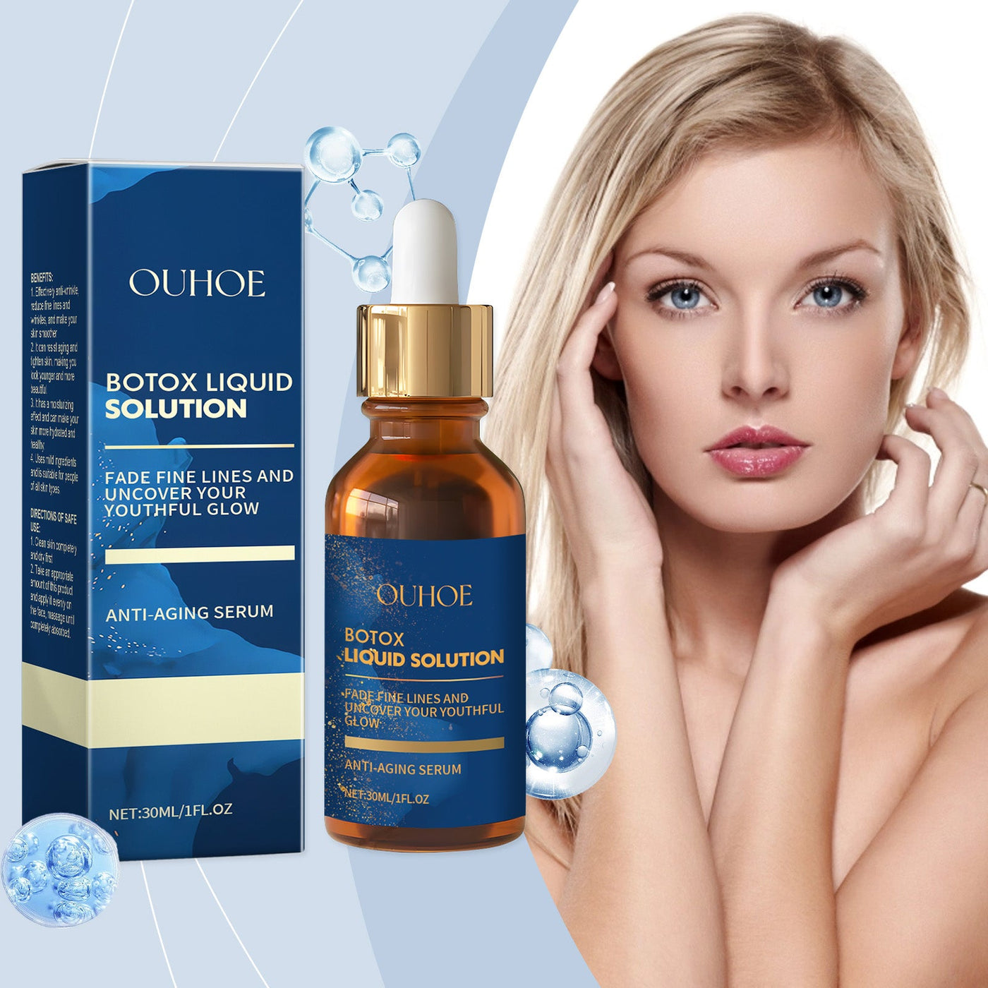 Ouhoe Facial Moisturizing Essence Soft Skin Brightening Facial Skin Moisturizing And Firming Skin Care Essence - Finesse for All:infoshopstore.fitnessforall.com.uk